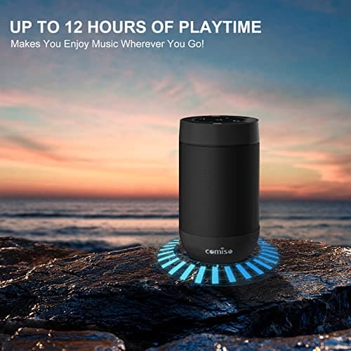 comiso Bluetooth Speaker, Portable Bluetooth Speakers with Wireless Stereo Pairing, Built in Mic, 360° HD Sound,IP65 Waterproof Speaker,Support TF Card, for Home/Party/Outdoor/Beach,Gift For Men/Women 7