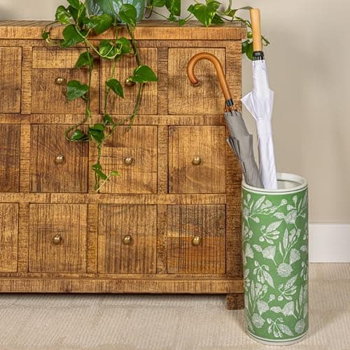 Creative Co-Op Ceramic Umbrella Stand, Green 6