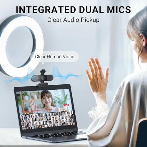 EMEET 2024 Upgraded C960 Webcam for PC, Autofocus, 1080P HD, 73° View Angle, Computer Camera w/Privacy Cover and Microphone, Plug and Play USB Webcam for Video Calling/Zoom/Teams/Google Meet 5