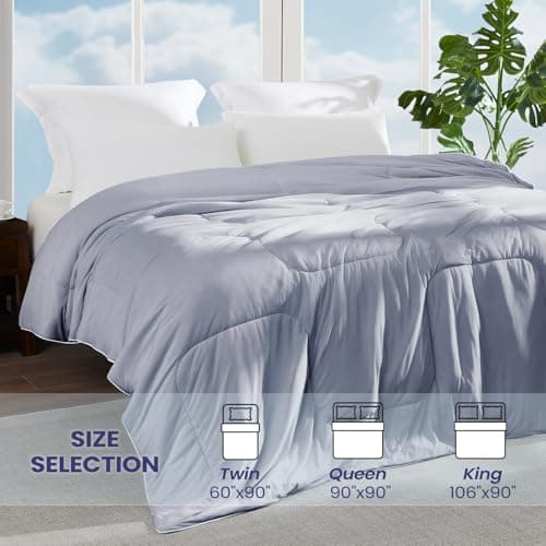 HOMELYSIAN Cooling Comforter King Size, Cooling Blanket for Hot Sleepers, Lightweight Comforter, Dark Grey 7