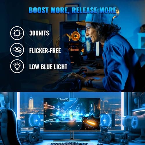 SANSUI 27 Inch IPS Gaming Monitor | 165Hz 1ms Computer Monitor with Built-in Speakers for PS5 - DP1.4 | HDMI 2.0 | FHD 1080P | HDR | VESA Mount Support | Eye Cares | Free Sync | Black (G27F2S) 6