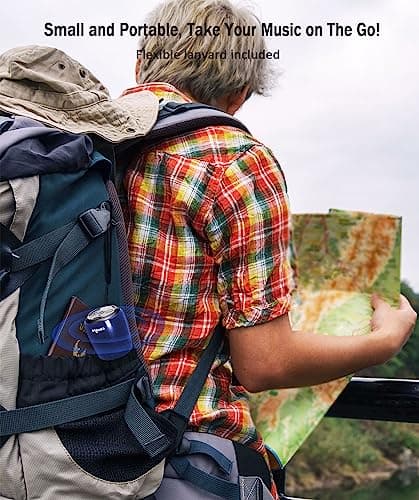 Small Speaker, Bluetooth Speaker with 360°HD Stereo Sound and Robust Bass, Mini Speakers with Hands-Free Call, IP67 Waterproof, Portable Speakers for Shower, Room, Car, Trip, Ideal Gift for Men, Women 6