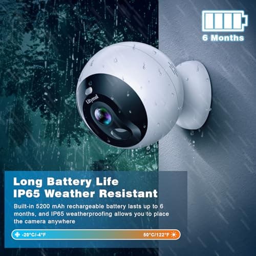 LITYMOL 2K Security Cameras Wireless Outdoor, 32G Magnetic Indoor Camera for Home Security with AI Motion Detection, SD/Cloud Storage, Color Night Vision, 2-Way Audio 6