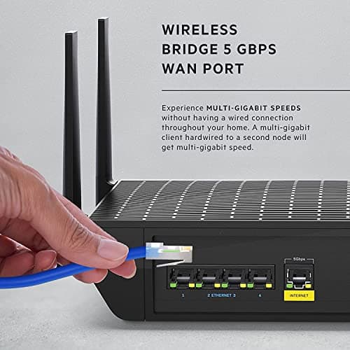 Linksys Hydra Pro Mesh WiFi 6E Router MR7500 Tri-Band WiFi Mesh Router AXE 6600 For Wireless Internet For The Home, Work, And Guest House - Connect 55+ Devices, 2,700 Sq Ft 5