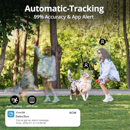 QBSHLHT Solar Camera Outdoor Wireless, Wireless Solar Camera with WiFi, 2K Night Vision Auto Tracking Security Cameras, 24/7, 2.4G WiFi Only Power on Button Beside Plug 6