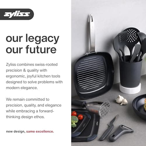 Zyliss Susi 3 Garlic Press - Aluminium Press with Built-In Cleaning Tool - Garlic Crusher, Mincer & Peeler for Unpeeled Cloves 7