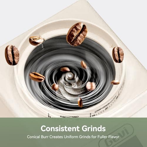 Gevi 20 Bar Espresso Coffee Machine with Burr Grinder Set | 35 Precise Grind Settings | Milk Frother for Latte Cappuccino | Professional Home Barista Kit | Gift for Coffee Lovers 7