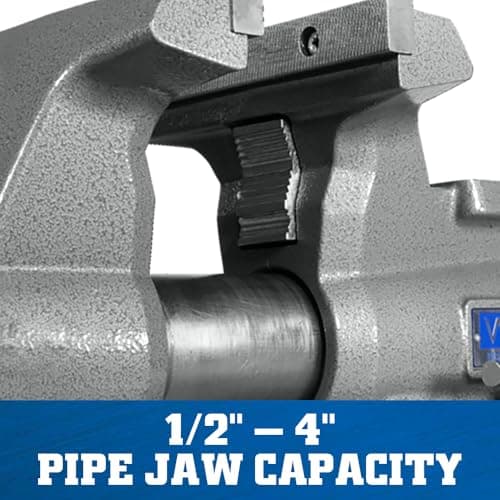 Wilton Mechanics Pro Bench Vise, 8" Jaw Width, 8-1/2" Jaw Opening, 4-1/2" Throat (Model 880M), Grey 5