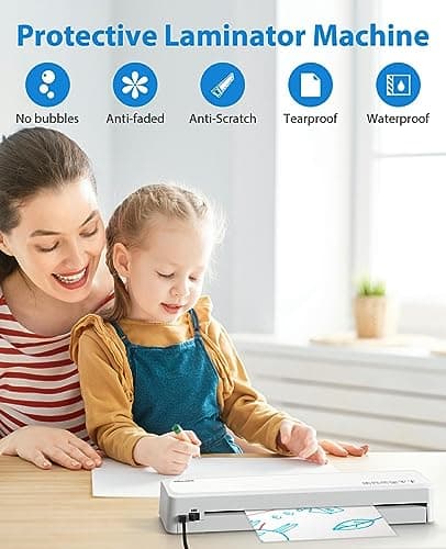 Laminator Machine, Sweleke A3 Laminating Machine with 10 Laminating Sheets, 11x 17 Thermal Lamination Machine for Home, 13 Inch Laminator Machine Hot and Cold for School Office Use 7