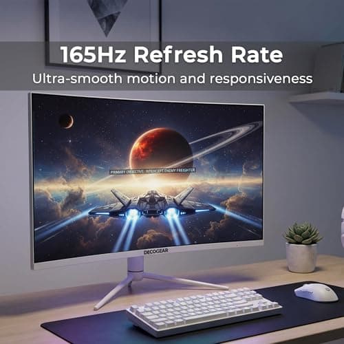 Deco Gear 39 Curved Ultrawide Gaming Monitor, 2560 x 1440, HDR400, 165 Hz, 99% sRGB, HDMI 2.0, DP 1.4 Limited White Edition - Exclusive 5