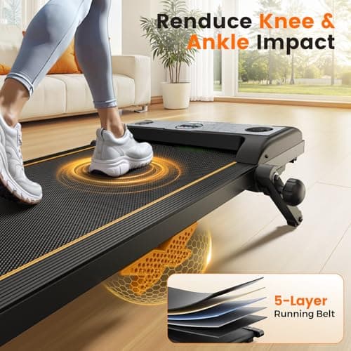 Servfit Walking Pad with Incline, 3 in 1 Under Desk Treadmills for Home, 265 Lbs Capacity Portable Walking Treadmill with Remote Control, LED Display, Hidden Safety Switch 5