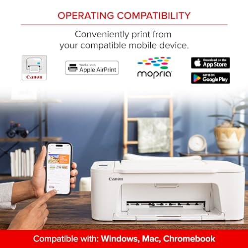 Canon PIXMA TS3720 Wireless All-in-One Printer for Basic Home Printing, White 5