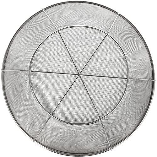 Juvale Stainless Steel Fine Mesh Strainer - Durable Rust-Resistant Mesh Colander - Ergonomic Handle Rice Colander - Ultra-Fine Flour Sifter - Dishwasher Safe with Stable Design - 11 in x 4 in, Silver 6