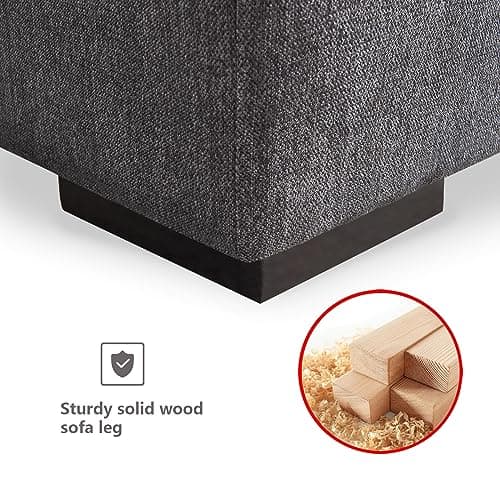 Oversized Modular Sectional Sofa Deep Seat Cloud Couch with Movable Ottoman - Down Filled Convertible L Shaped Corner Couch with Detachable Cushions and Cover for Living Room Apartment 8