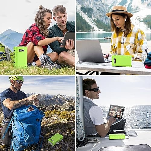 powkey Portable Power Station with AC Outlet, 65W/110V External Battery Pack 24000mAh/88.8Wh Power Pack, Portable Power Source Supply Backup for Outdoor Tent Camping Home Office 7