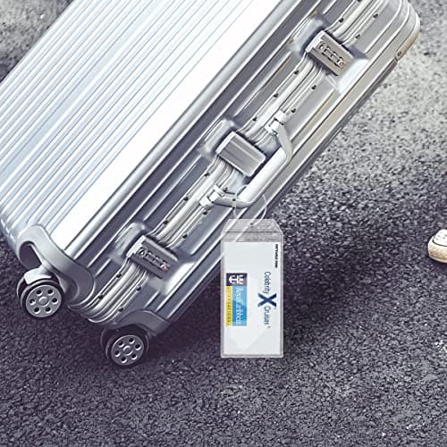 2Pack Transparent Cruise Tags Holder for Luggage E-Tags Suitable for Cruise Travel Waterproof 5