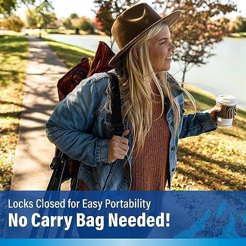 Kijaro Portable Camping Chairs - Enjoy the Outdoors with a Versatile Folding Sports Chair for Outdoor & Lawn - Dual Lock Feature Locks Position – Hallet Peak Gray 9