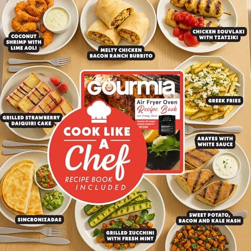 Gourmia Smokeless Indoor Grill - Air Fryer Combo with Smoke Extractor, 5 Cooking Presets, Grill, Air Fry, Roast, Bake, Dehydrate, Countertop Cooker, Glass Lid 9