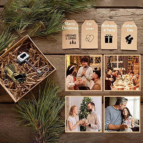 Nidavellir 2-Pack Hammer Keychain Bottle Opener and Glove Keychain Bottle Opener, Beer Gifts Bottle Opener for Men, Husband, Dad, Grandpa, Boyfriend 7