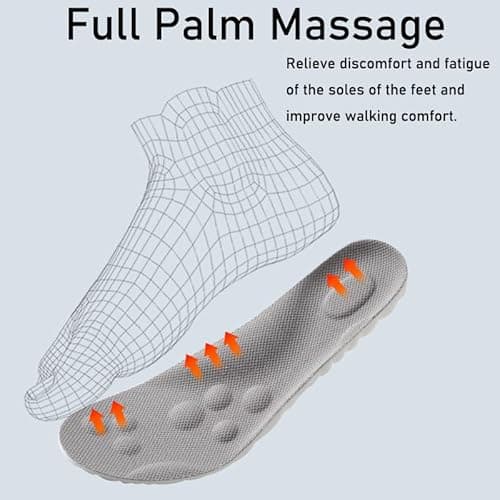 2 Pairs 4D Cloud Technology Insole - Super Soft Comfort Insoles, Soft Foot Protection Cloud Feeling Insole, U-Shape Memory Foam Insoles (Black, Men: US 8-11) 6