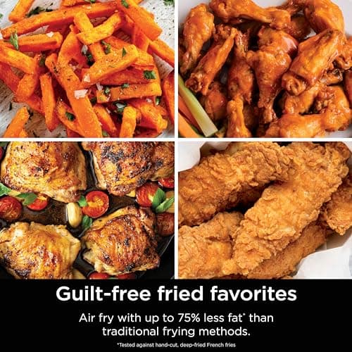 Ninja Air Fryer, 10QT DoubleStack XL 2-Basket, Compact Design, Cooks 5lb Whole Chicken, Feeds Up to 8 People, 6-in-1 Air Fryer, Roast, Bake & More, Easy to Clean, Dishwasher Safe Parts, Grey, SL401 13