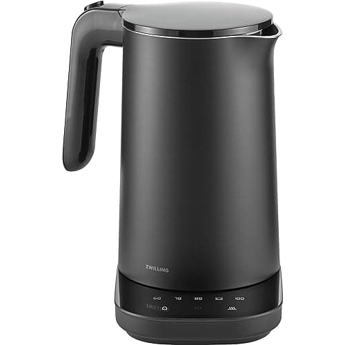 ZWILLING Enfinigy Cool Touch 1-Liter Electric Kettle Pro, Cordless Tea Kettle & Hot Water - Black