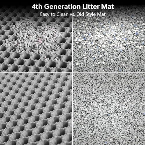 WePet Cat Litter Mat, Kitty Litter Trapping Mat, Honeycomb Double Layer Mats, No Phthalate, Urine Waterproof, Easy Clean, Scatter Control, Catcher Litter Tray Box Rug Carpet 7