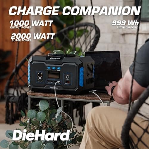 DieHard Portable Power Station 1000-Watt (2000-Watt Peak) - Quiet, Lightweight Solution for Home Backup, Weather Emergencies, Outdoor Recreation, Jobsite 7