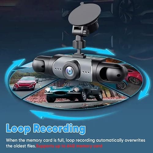 Saker Full View Car Dashcam System, 360° 4 Channel Dash Cam with Front, Rear, Left, Right Cameras, 4K Recording, Night Vision,G-Sensor & Loop Recording for Commercial Use (with 128GB SD Card) 5