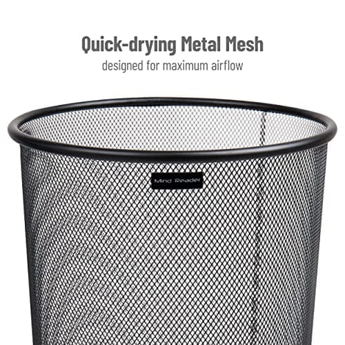 Mind Reader Umbrella Stand, Multi-Purpose Mesh Storage Stand, Organizer for Office and Entryway, Metal Mesh, Black 5