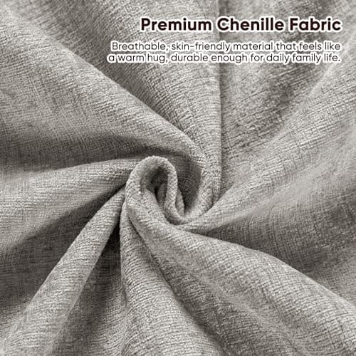 Homall Modular Sectional U Shaped Sofa Couches for Living Room, Comfy Chenille 4 Seat Sofa Set with Removable Pillows, Lounge Chaise Upholstered Couch for Apartment (Chenille, Grey) 6