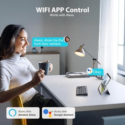 Onforu Floodlight Camera 360° View 2K HD Video Security Camera Outdoor, 5500LM Motion-Activated Smart Flood Lights Cam, AI Detection and Tracking, 24/7 Recording, Color Night Vision, Work with Alexa 7