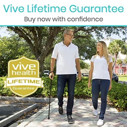 Vive Folding Cane - Foldable Walking Cane for Men, Women - Fold-up, Collapsible, Lightweight, Adjustable, Portable Hand Walking Stick - Balancing Mobility Aid - Sleek, Comfortable 9