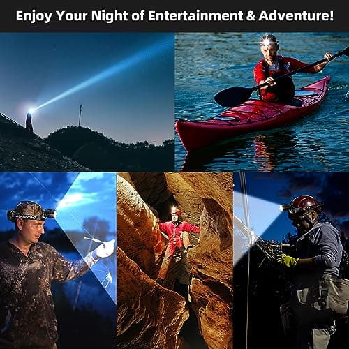 Zmoon High Lumen Rechargeable LED Headlamp 40H Long Battery Life, Super Bright Sensor Head Lamp with 3 Lighting Modes | Zoomable | Power Display | IP67 Waterproof for Camping Hunting Adventures Hiking 6