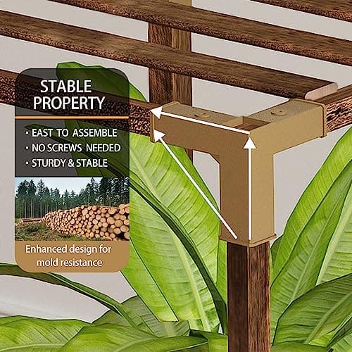 HOMKIRT Plant Stand Indoor Outdoor, 14 Tier Large Corner Plant Stand Tall Plant Shelf Rack Flower Stand For Multiple Plants, Wood Plant Holder Ladder Table Display For Patio Garden Balcony Window 5