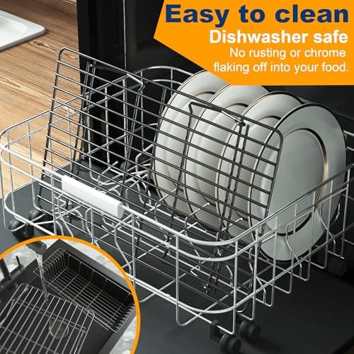 3 Tier Stackable Cooling Rack for Batch Cooling Cookie, Pizza, Cake-15.8”x 10”- Heavy Duty Cooling Racks for Cooking and Baking, Oven and Dishwasher Safe Baking Supplies-Black 7