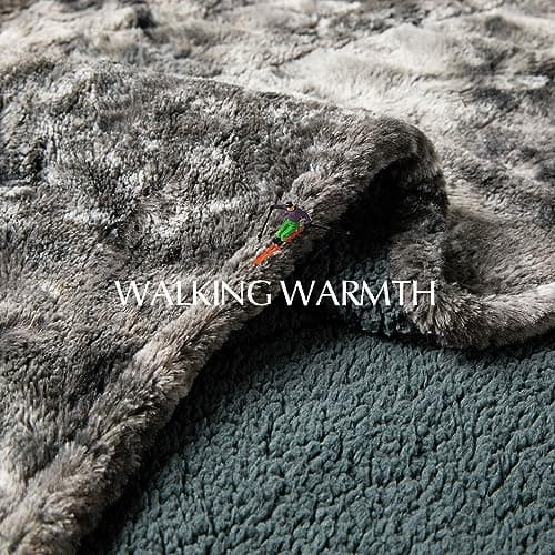SNUGSUN Heated Blanket Faux Fur & Sherpa Full Size, Safe Electric Blanket ETL & FCC Certified, Soft Warm 6 Heating Levels & 10 Hours Auto-Off, Machine Washable, 72"x84" Dark Grey 7