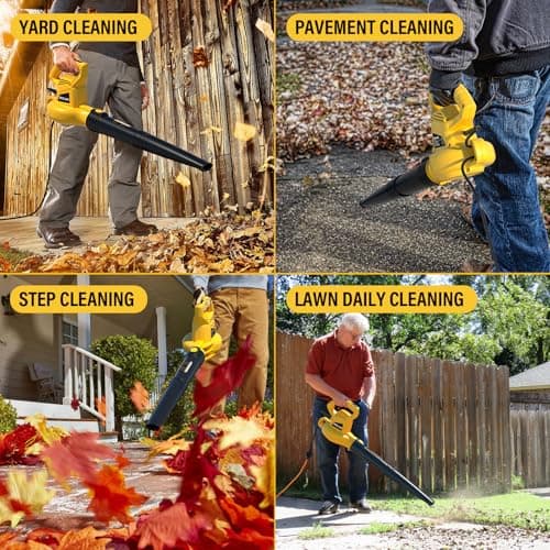 ZEGJAW Electric Leaf Blower Corded, 7-AMP Leaf Blowers, 155MPH/350CFM Small Handheld Lawn Blower Lightweight & Portable for Lawn Care 5