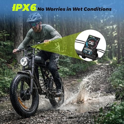 Nexaglide Electric Bike for Adults, 1500W E-Bike for Adults,20" Fat Tire Adult Electric Bicycle with 48V 18.9AH Battery, 3 Modes Electric Dirt Bike,7 Speed E-Bikes, Black 8