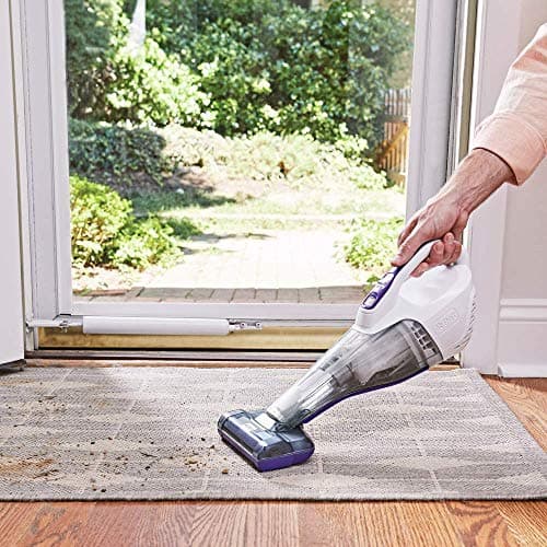 BLACK+DECKER dustbuster QuickClean Pet Cordless Handheld Vacuum with Motorized Upholstery Brush, White (HLVB315JP07) 8