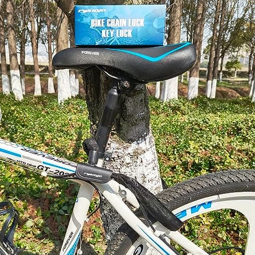 RYANGO Heavy Duty Anti Theft Bike Chain Lock, 2 Keys - Bicycle, Motorcycle, E-Bike, Scooter, Gate, Door, Fence 5