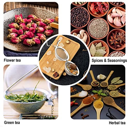 NSTaygate 2pcs Tea Infuser,Loose Leaf Tea Steeper Tea Strainer with Charm Handmade Dragonfly Butterfly Pendant Tea Ball Tea Filter Tea Infusers for Loose Tea 5