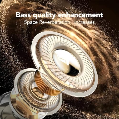 Bluetooth 6.0 Earphones LED Display, High Fidelity Waterproof Wireless Earphones, Ne20 Earbuds, Ai Translation Real Time, 48H Battery Touchscreen Noise Cancelling in-Ear Earphone for Sports (Black) 5