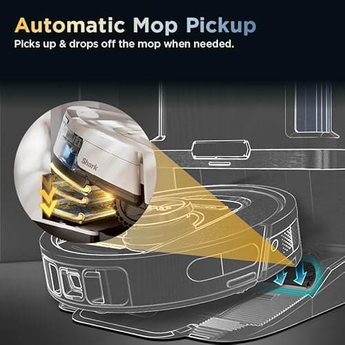 Shark Robot Vacuum & Mop Combo, PowerDetect ThermaCharged NeverTouch Pro, Self-Emptying, Self-Refill with Heated Mop Cleaning, 60-Day Capacity, 30-Day Tank, 6 PowerDetect Technologies, White, AV2900XE 10