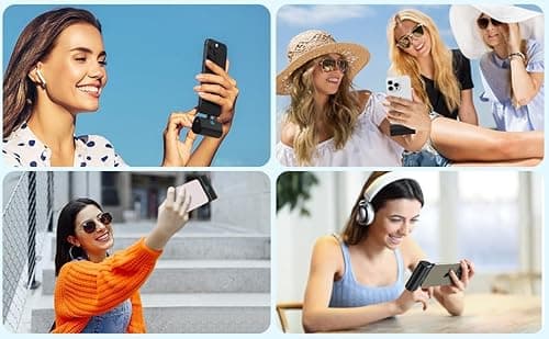 [2-Pack]Portable Charger for iPhone 17/16/15 Series,Upgraded 5200mAh PD USB C Power Bank Built-in USB-C Connector, Battery Pack Compatible with iPhone 17/17 Pro/17 Pro Max/16/15 Series,Samsung,Android 9