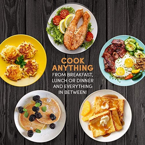 Elite Gourmet EGR2722A Electric 10.5" x 8.5" Griddle, Cool-touch Handles Non-Stick Surface, Removable/Adjustable Thermostat, Skid Free-Rubber Feet, Black 6