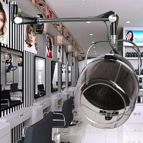 Samger Retractable 900W Wall Mounted Hair Hood Dryer Professional Hair Dryer with Flexible Swivel Arm Built-in 60min Timer Adjustable Temperature 70℃ Beauty Barber Spa Equipment Fits Concrete Wall 8