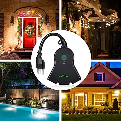 BN-LINK Smart WiFi Heavy Duty Outdoor Outlet, Timer and Countdown Function, No Hub Required for Outdoor Lights, Compatible with Alexa and Google Assistant (Outdoor) 2.4 GHz Network only 7