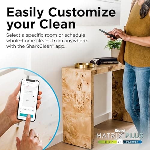 Shark Robot Vacuum & Mop Combo, Powerful Suction, Matrix Plus, 60-Day Debris Capacity, HEPA Bagless Self Empty Base, Sonic Mopping, Home Mapping for Pet Hair - Carpets & Hardfloor, AV2610WA 13
