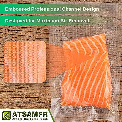 ATSAMFR 6 Pack 8"x20'(3Rolls) and 11"x20' (3Rolls) Vacuum Sealer Bags Rolls with BPA Free,Heavy Duty,Great for Vac Storage or Sous Vide Cooking 7